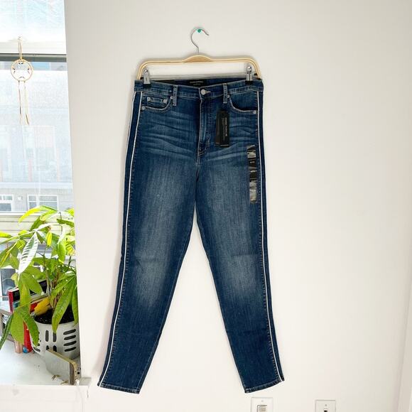 NEW Banana Republic Side Stripe Skinny Jeans Size 10 - Picture 1 of 7